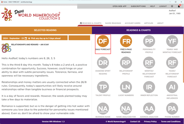 The complete Personalit Profile is a 25 to 30 page reading included in your Primaray Subscription