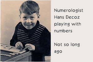 Numerologist Hans Decoz at a very young age